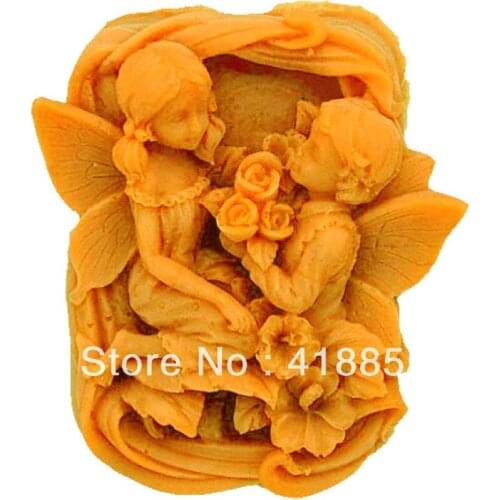 Soap Mold Cake Decoration Manual Soap Mold Fondant Tools Courtship Angel Silicon NO:SO-008 Aroma Stone Moulds Silicone Rubber