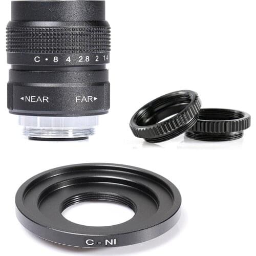Fujian 25mm f/1.4 APS-C CCTV Lens+adapter ring+2 Macro Ring for NIKON1 Mirroless Camera J1/J2/J3/J4/J5
