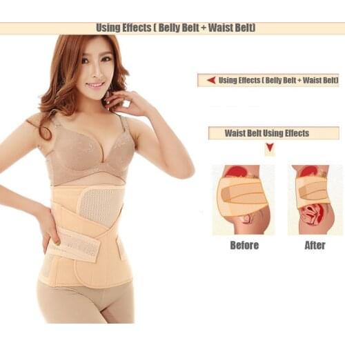 Waist Polyester Shapewear Breathable 3 in1 Belly Postpartum Abdominal Belt Recovery Belly/abdomen/pelvis Pregnant Women Reducer