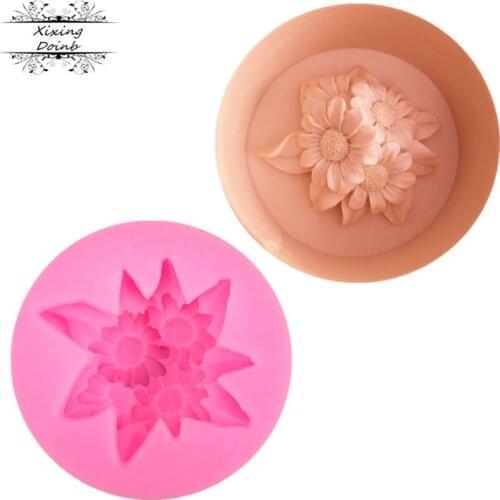 Beautiful flower shaped silicone jelly mold cake decoration tools Candy Chocolate Mold kitchen baking supplies