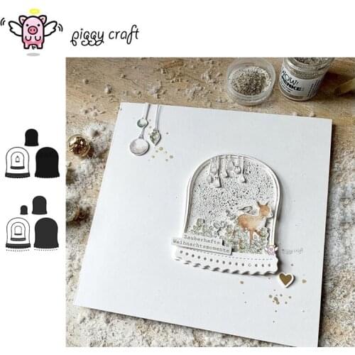 Piggy Craft metal cutting dies cut die mold Christmas crystal ball Scrapbook paper craft knife mould blade punch stencils dies