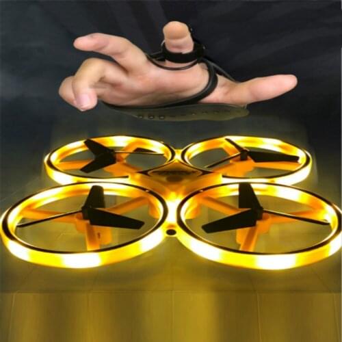 Mini RC Drone Sensing Watch Gesture Infrared Induction Quadcopter Intelligent Remote Control LED UFO Helicopter Dron Kids Toys