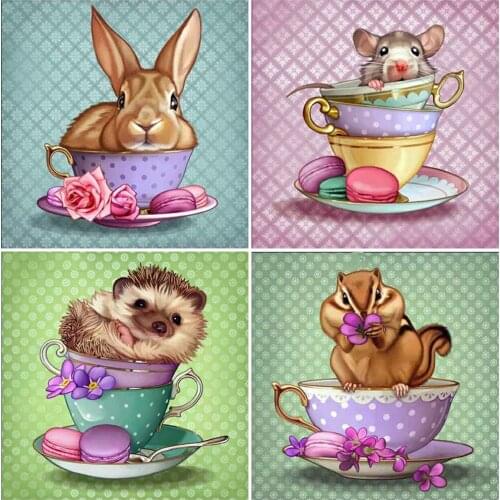 MomoArt Diamond Painting Hedgehog Pictures Of Rhinestones 5D DIY Diamond Embroidery Sale Animal Squirrel Handcrafts Home Decor