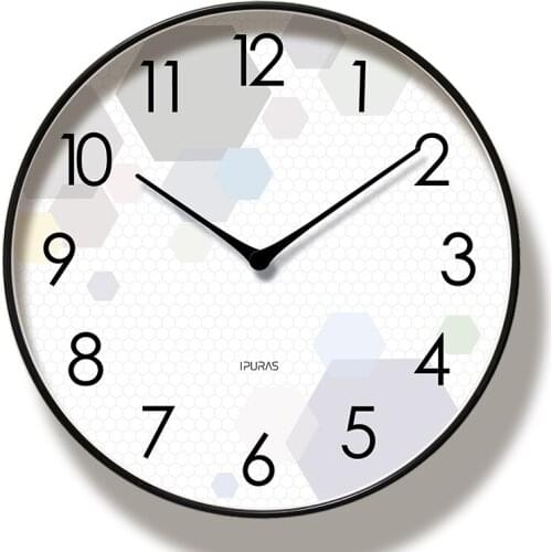 Ins Hot Silent Wall Clock Modern Design Quiet Sweep Movement Thermometer Hygrometer Clocks No-ticking Wall Clock Watch