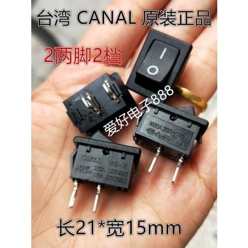 Original new 100% large current MR2-111-C5-BB6NWV rocker switch MR-2 20A125VAC 12A250VAC 2pin 2gear 21*15mm