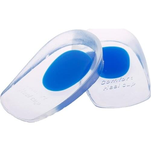Heel Pain Spur Silicone Gel Shoes Pads Cushion Heel Cup Insoles Massager Inserts Heel Support Plantar Fasciitis Pain Relief