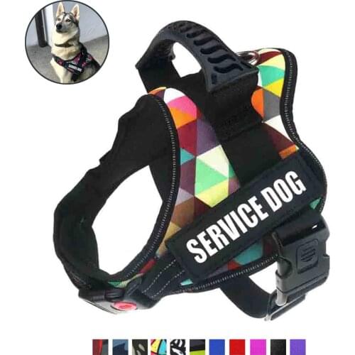 Pet supplies dog harness no pull nylon reflective adjustable k9 vest husky harness for smal medium heavy large harnesses for dog