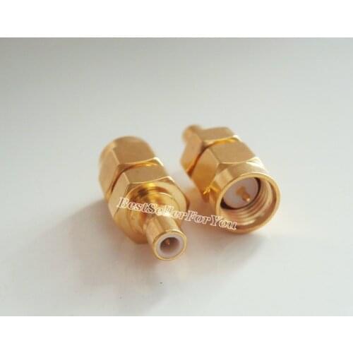 1Pcs SMA-SMB Adapter SMA Plug Male To SMB Male Straight Gold-plated Straight Straight Connector