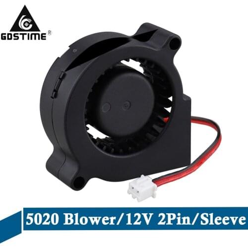 1PCS Gdstime 12V 50mm x 20mm 5cm DC Cooling Blower Fan 5020 Radial Turbo Blower Cooler Machine Equitment Exhaust Centrifugal Fan