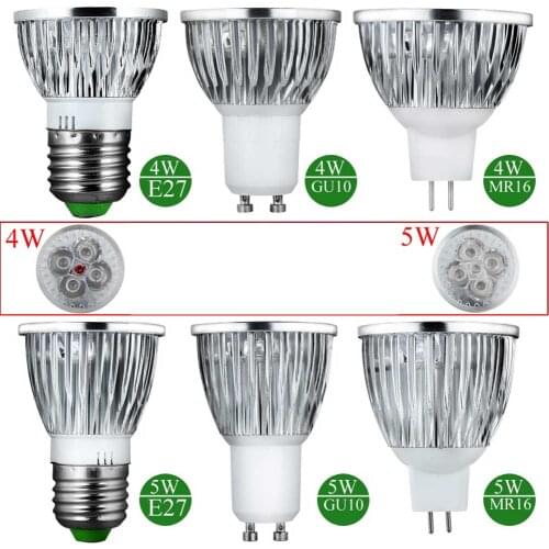 1 Pc High brightness 4W 5W E27 GU10 MR16 Base UV LED Ultraviolet LED Spotlight Bulb Home Lamp Bulb 85-265V /12 led bulbs &tubes