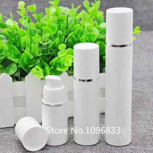 10pcs/Lot Airless Pump Bottle PP Material Disposable Bottle Lotion Essence Airless Pump Bottle 15ml 30ml 50ml