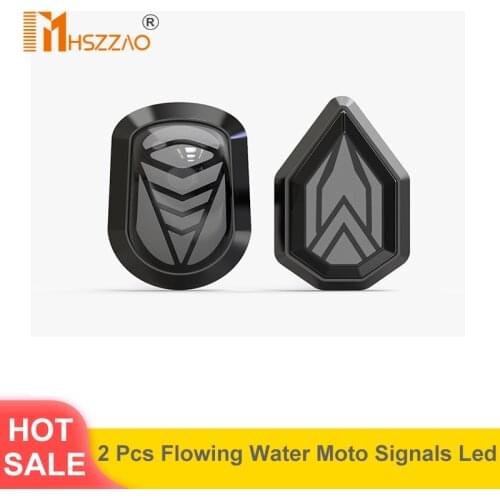 2 Pcs Motorcycle Turn Signals LED flashing Signal Flowing Water Built-in Relay 12 V LED Blinker Auto Indicators