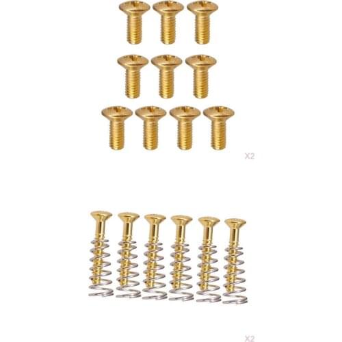 20pcs Guitar Switch Nuts+20pcs Guitar Pickup Frame Fixing Screws Springs