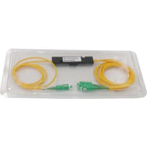5 unids/lote 1X2 PLC fibra monomodo divisor óptico FTTH PLC/SC/APC 1x2 PLC de fibra óptica divisor óptico FBT acopladorFree deli