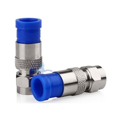 Free shipping RG6 COAX Compression Cable F Connector Satellite 10 pcs/Lot