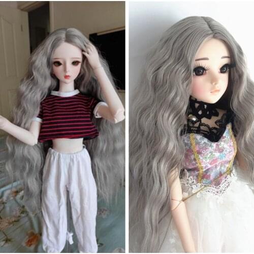 More colors For 1/3 1/4 1/6 1/8 Bjd SD Wig Long Wavy Hair Wig High Temperature Wire BJD Wig For BJD Doll