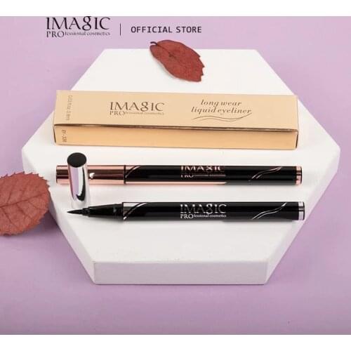 IMAGIC 2020 Newest Dry Fast Eyes Makeup Pencil Wholesale Waterproof Black Liquid Eyeliner Matte And Shine Pigment