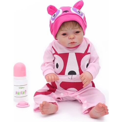 Simulation 100% Full Soft Vinyl Reborn Baby Doll Soft Plastic Female Baby Doll