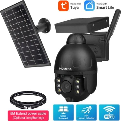 INQMEGA TUYA Solar Camera Security Street Video Surveillance Waterproof CCTV Can Be Disassembled and Split Installation