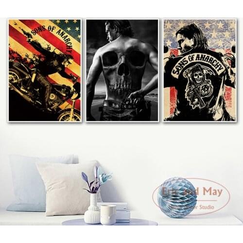 Sons Of Anarchy Tv Series Posters And Prints Canvas Painting Wall Art Picture Abstract Decorative Home Decor Plakat