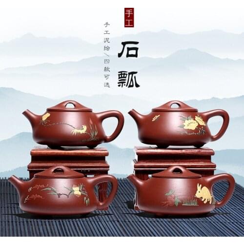 Wholesale Pure Hand-made Jingzhou Stone Pot Mud Painting can be customized, self-produced and sold on behalf of others