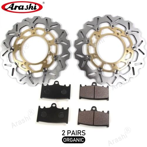 ARASHI For SUZUKI GSX F 650 ABS 2008 - 2014 CNC Front Brake Disks Rotors Disc Brake Pads GSX650F - ABS 2009 2010 2011 2012 2013