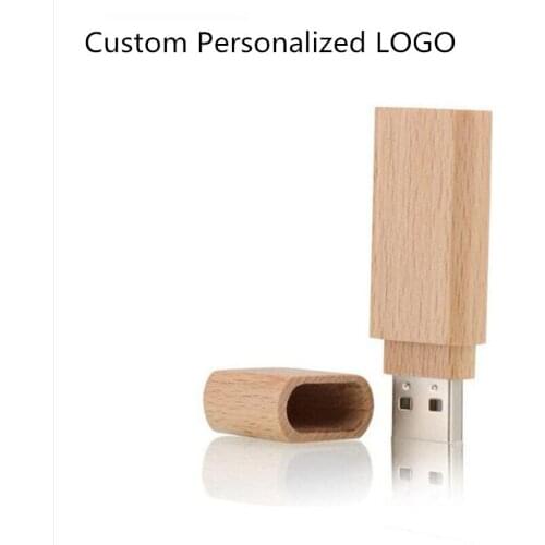 Custom Personalized logo New Wooden Stick USB 2.0 Memory flash drive pen drive