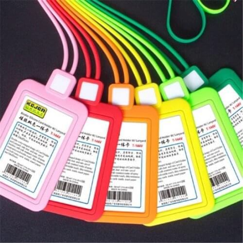 Casual Vertical Work Name Card Holders Keychain Accessories Badges Set Lanyard ID Card Holder Neck Straps Business Card Holder