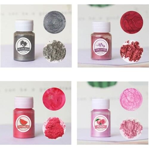 Q39C Drip Slime Crystal Filler Cosmetic Grade Mica Pigment Powder 24 Colors for DIY Soap Making Bath Bomb Candle Easy to Use