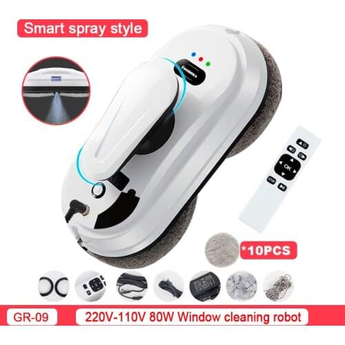 80W New Water Spray Window Cleaning Robot Glass Window Cleaning Machine Electric Window Cleaning Machine