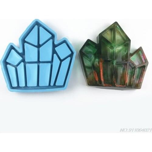 Crystal Shaped Organizer Epoxy Resin Mold Jewelry Makeup Storage Box Shelf Display Stand Tray Silicone Mould DIY Crafts Dropship