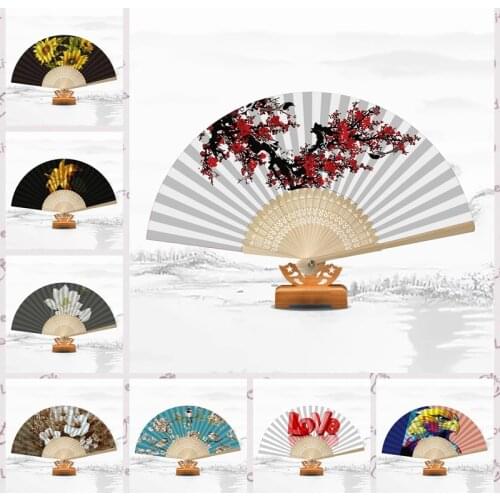 DIY Diamond Painting Flowers Pattern Folding Fan Diamond Oil Painting Fans Landscape Diamond Mosaic EmbroideryArt Craft Gift