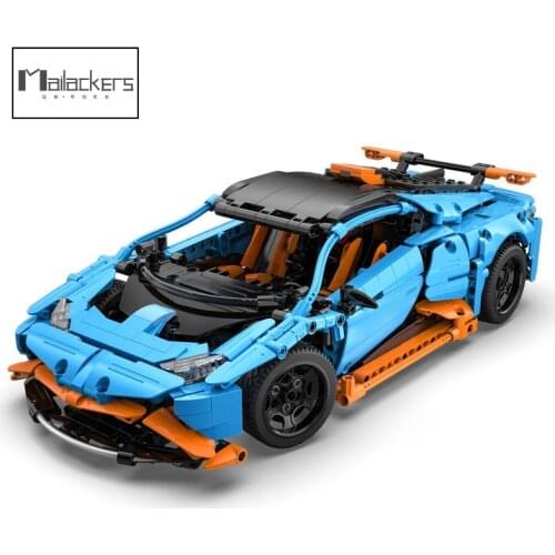 Follow Store =$2 Coupon Blue RC Super Racing Sports Car Electric Remote Control Model Building Blocks Toys For Children Gifts