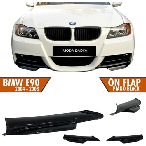 Tec E90 for BMW 3 series 2004 2005 2006 2007 2008 2009 2010 2011 2012 front BUMPER Splitter Flap corner piano bright black
