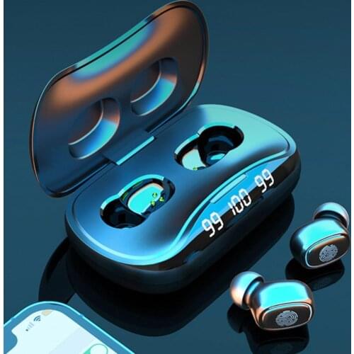 1 Pair 210S In-Ear Touch Screen HD Stereo TWS Bluetooth 5.1 Earphone Wireless Headset for Outdoor Sports