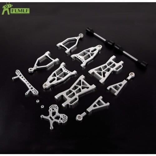 Alloy CNC Extended Front Rear A Arm Kit with Shock Absorber Bracket Fit 1/5 HPI ROFUN BAHA ROVAN KM BAJA 5B 5T 5SC Toy Game Part