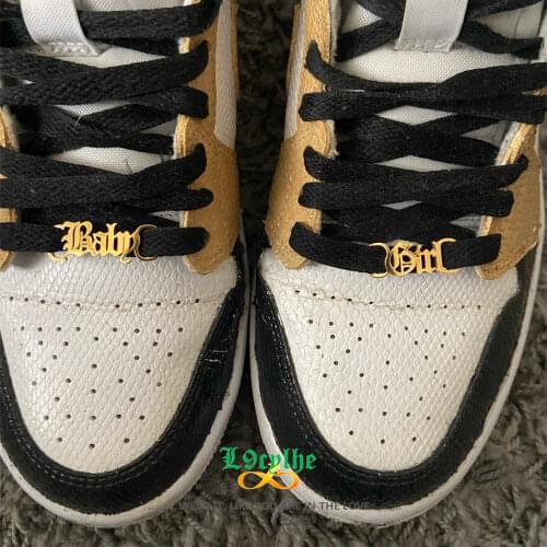 Stainless Steel Jewelry Shoe Decorations Angel Bad Girl Letter Buckie For Baby Girl Shoe-buckle Left Right Sneaker Bijoux Femme