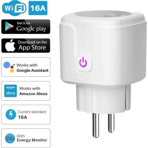WiFi Smart Wireless Plug EU US UK Adaptor Remote Voice Control Power Energy Monitor Outlet Timer Socket for Alexa Google Home