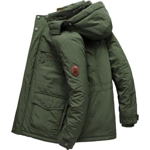 Plus size 5XL 6XL Fur Hooded Winter Jacket men Fashion Warm Wool Liner Man Jackets and Coats Windbreaker Male snow ski Parkas