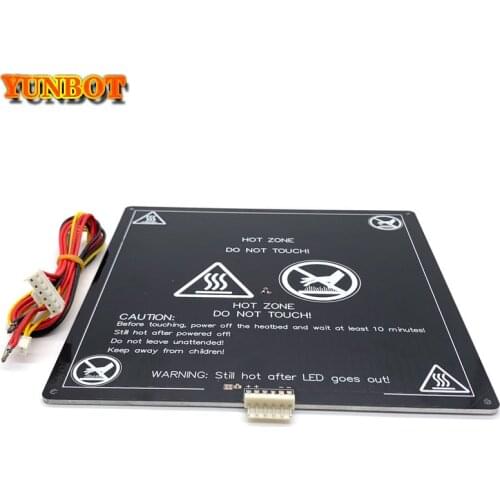 3D Printer Parts black MK3 220*220*3MM heatbed latest Aluminum heated bed for Hot-bed Support 12V130W 3d printer accessrioes