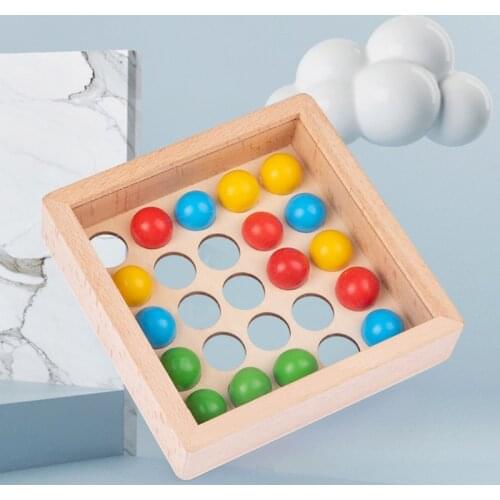 1Set Wooden Color Matching Game Toy Interactive Toy Montessori Educational Baby Toddler Sensory Early Educational Toy 69HE