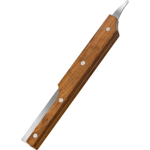 1pc Stainless Steel Coconut Knife Double-ended Cutter With Beech Wooden Handle Coconut Opener Kitchen Gadget Fruit Tool Physical