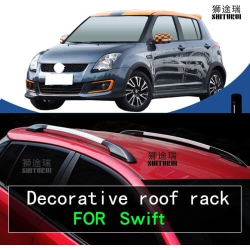 2Pcs Roof bars For Suzuki Swift hatchback 2014 2019 2018 17 Aluminum Alloy Side Bars Cross Rails Roof Rack Luggage CUV SUV