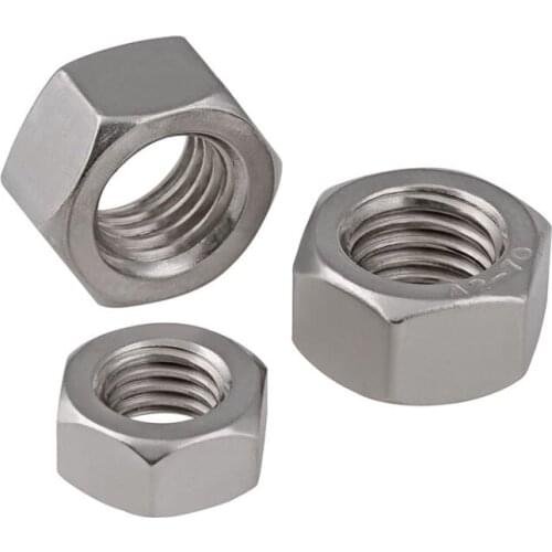 304 Stainless Steel Inch Fine Pitch Thread Hexagon Nut 5Pcs