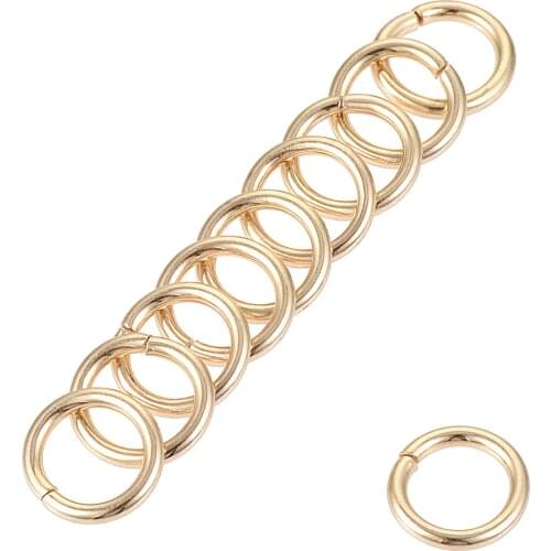Uxcell 0.26"(6.5mm) O Rings Metal for Straps Bags Belts DIY Crafts Gold Tone 50 Pcs