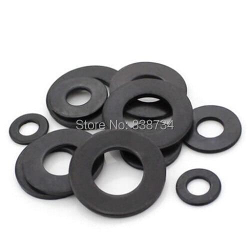 500pcs m6*13*1 steel with oxide black gasket flat washer