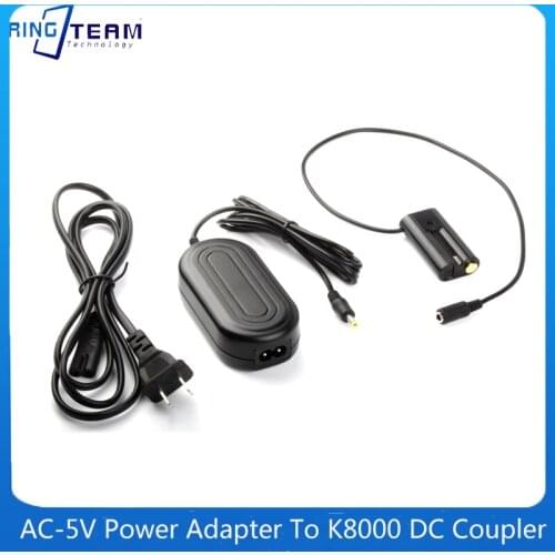 K8000 Dummy Battery + AC 5V Adapter Suitable For Kodak Camera EasyShare Z612 Z812 Z712 Z1085 Z1015 Z1485 ZX1
