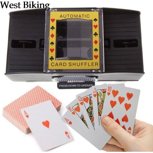 Automatic Poker Card Shuffler Board Games Battery Operated Playing Cards Shuffle 2 Deck Automatic Hand Crank