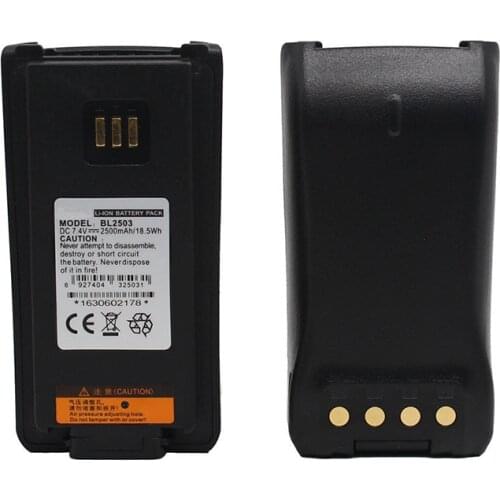 BL2503 2500mAh Li Ion Battery 2Pcs for HYT HYTERA PD70X PD78X PD782U PD786U PD70X PD70XG PD78X PD78XG PD88XT