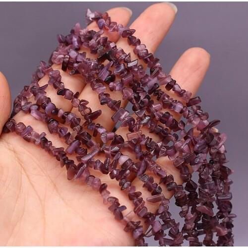 Natural Stone Beads Irregular Gravel Purple Agates Isolation Bead For Jewelry Making DIY Necklace Bracelet Accessory